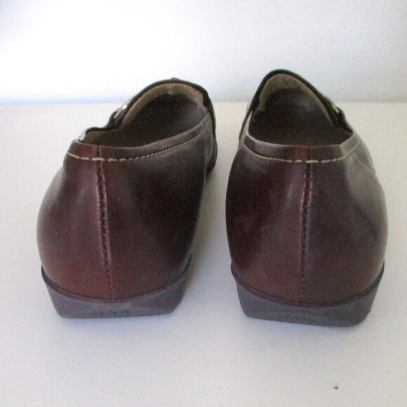 Anne Klein iflex "Burt" Womens Brown Leather Flat Loafer Shoe NWD - Size 6.5M - Picture 9 of 10